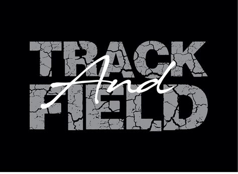Track And Field Typography Graphic Design For T Shirt Prints Vector