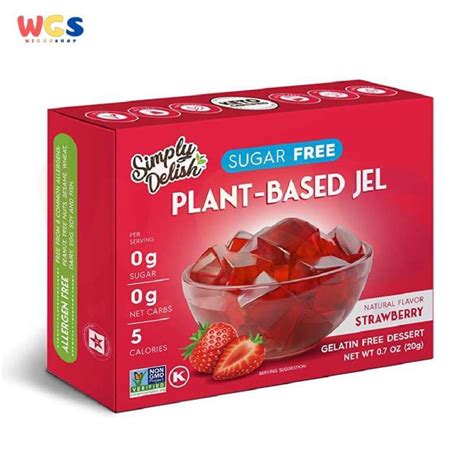 jual simply delish strawberry plant base jel gelatin and sugar free 0 7oz 20g di seller wighoshop