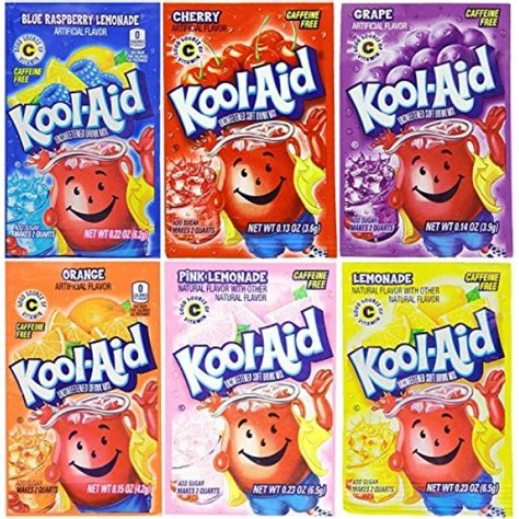 Kool Aid Drink Mix 6 Flavors Variety Pack 48 Packets