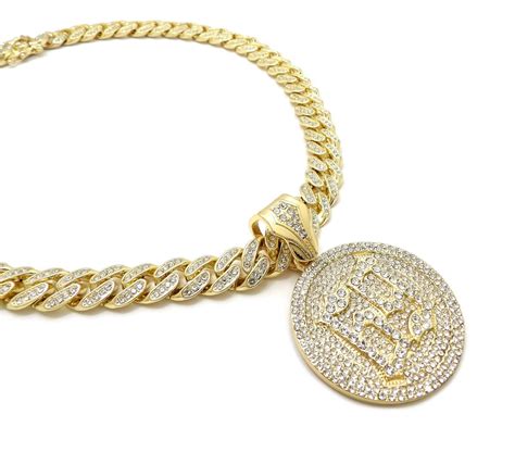 Tekashi 69 6ix9ine Pendant Lab Diamond Gold Cuban Link Chain Necklace