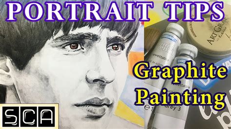 Tips For Painting Portraits In Water Soluble Graphite Youtube