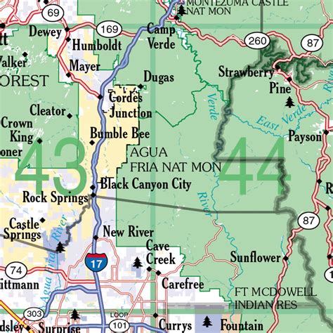 Arizona Atlas And Gazetteer Overview Map By Garmin Avenza Maps
