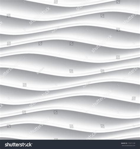 White Seamless Texture Wavy Background Interior Wall Decoration 3d