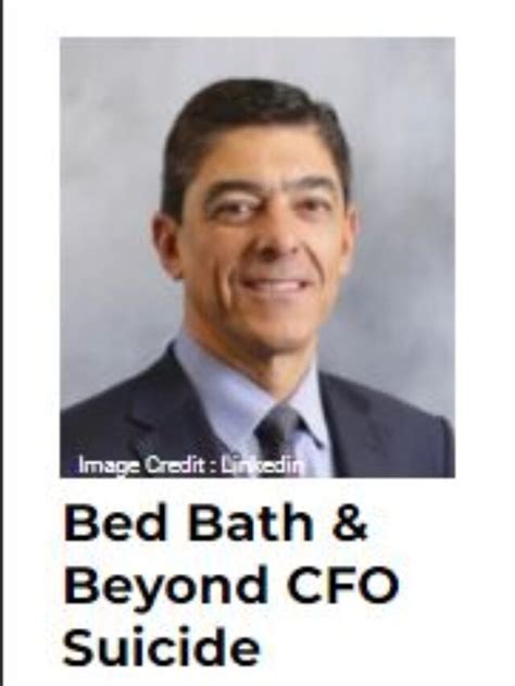 Bed Bath And Beyond Cfo Committed Suicide City Of Loogootee
