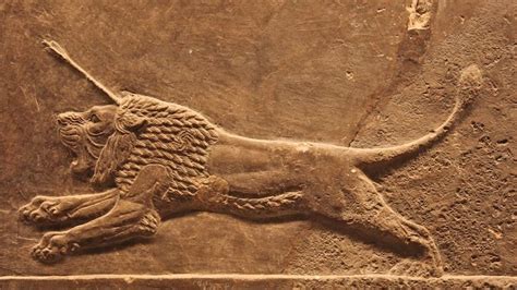 Lion Hunt Assyrian Relief Sculpture British Museum Ancient