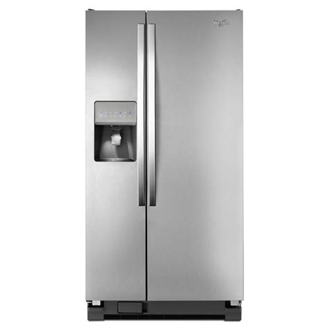 Whirlpool 212 Cu Ft Side By Side Refrigerator With Led Lighting In