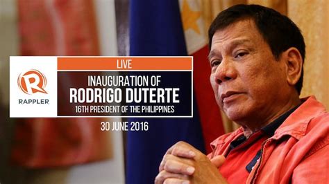 live inauguration of rodrigo duterte 16th president of the philippines