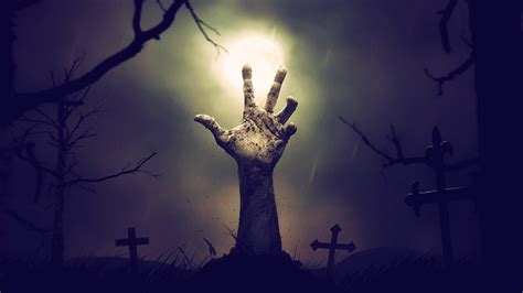 Night Fan Art Zombies Cemetery Hands Cross The Dead Dont Die Hd