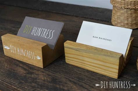 Diy Wooden Business Card Holder Diy Huntress