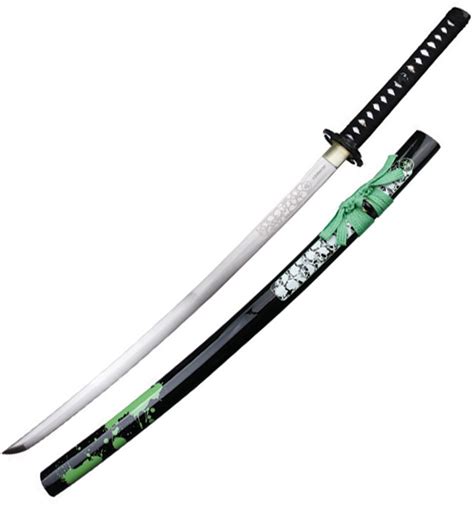 Handforged Samurai Sword Blackgreen
