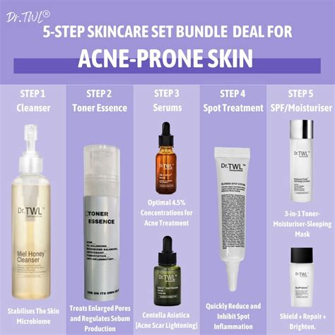 5 Step Skincare Routine For Acne Prone Skin Drtwl Dermaceuticals
