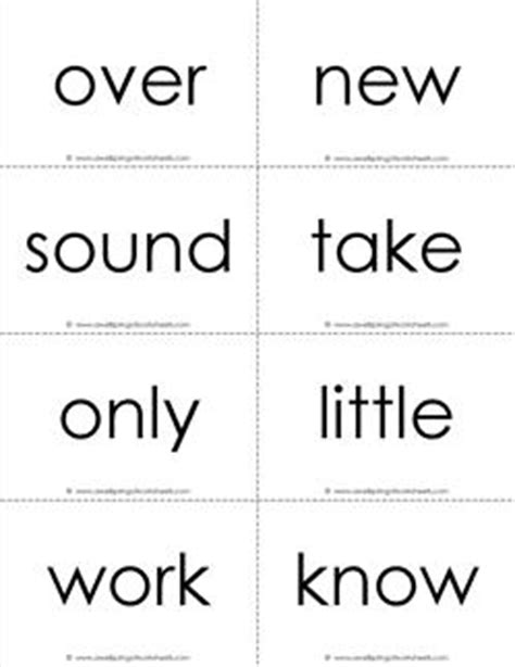 Practice your sight words list with a set of these flash cards. Fry Word Flash Cards - The Second 100 - Black and White | A Wellspring