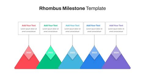 Rhombus Milestone Slide Template SlideKit