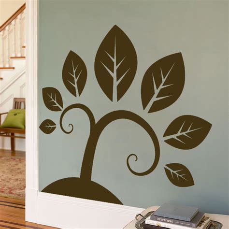 Maybe you would like to learn more about one of these? Simple Tree with Leaves and Curly Branches - Vinyl Wall Decals