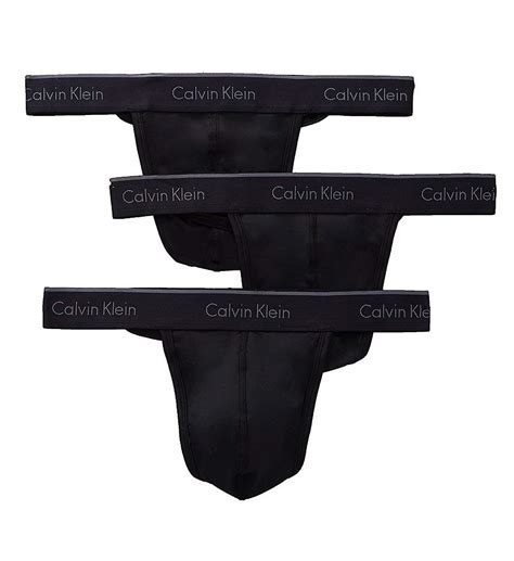 Calvin Klein Men S Microfiber Stretch Multipack Thongs Black M Best Deal Lowest Price
