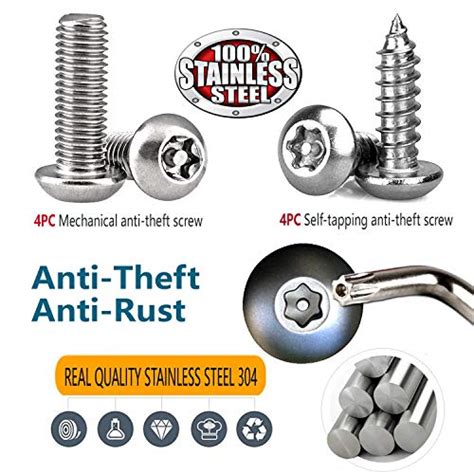 Basic license security kit photo. Aootf Anti Theft License Plate Screws -Stainless Steel ...