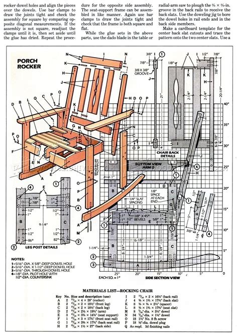 solid oak rocking chair plans woodarchivist