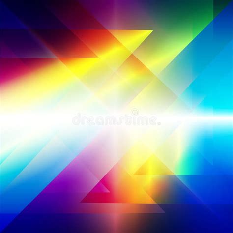 Abstract Triangular Prism Colorful Background Stock Vector