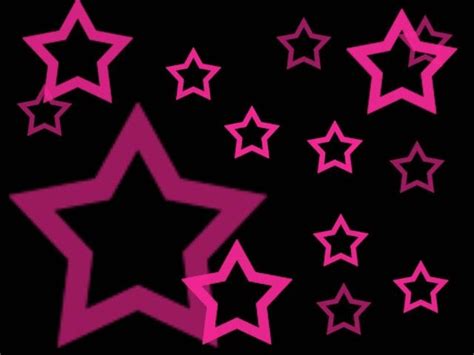 Black Background With Pink Stars