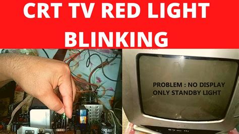 Crt Tv Red Light Blinking China Crt Tv Standby Problem Youtube