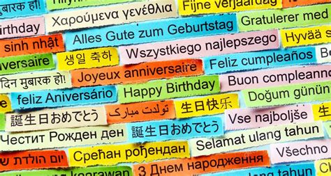 Happy Birthday On Different Languages Stock Photo By ©ivosar 129080540