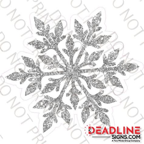 24 Inch Snowflake Silver Glitter Yard Card Yard Letters By