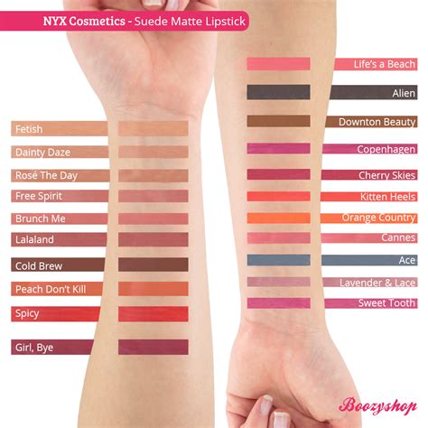 Swatches Nyx Professional Makeup Suede Matte Lip Liner - Gbodhi