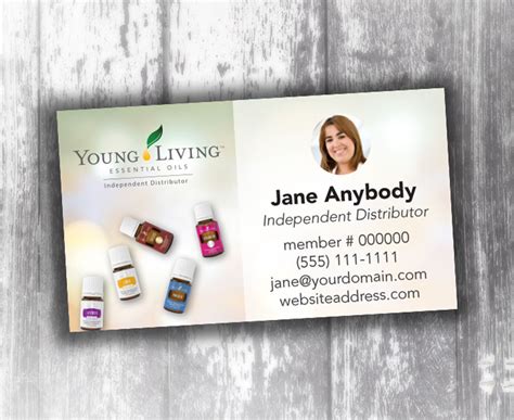 Young Living Business Bokeh Oily Cards Young Living Business Cards