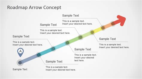 Colorful Roadmap Arrow Concept For Powerpoint Slidemodel