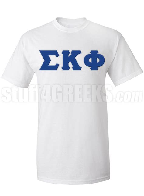Sigma Kappa Phi Greek Letter Screen Printed T Shirt White