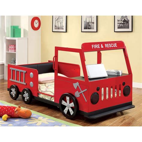 Furniture Of America Foa Rescuer Cm7767 Bed Twin Firetruck Bed With