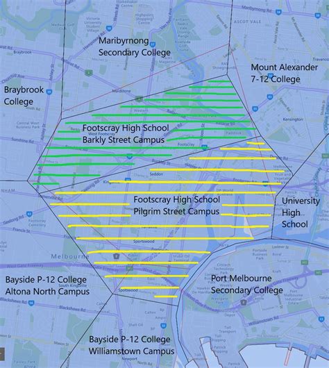 Victoria Melbourne Secondary School Zone Map Australian Public
