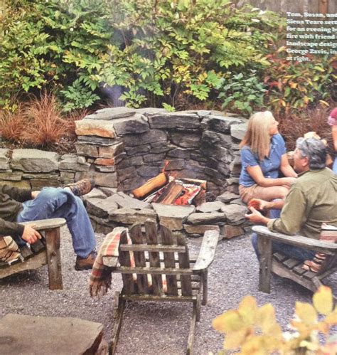 Stone Fire Pit Wall ~ Oct 13 Better Homes Love The Natural Stone