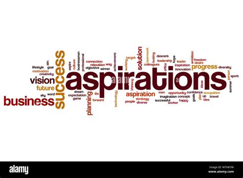 Aspirations Word Cloud Concept Stock Photo Alamy