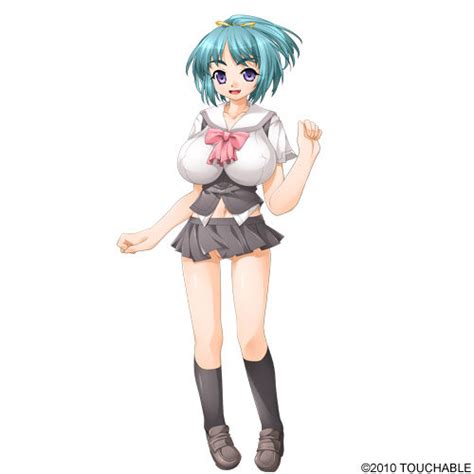 natsuki kirihara shinshoku 3 touchable game cg lowres 1girl aqua hair breasts huge