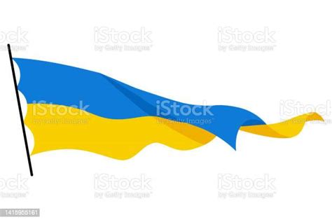 Ukrainian Flag Ukraine Flag On White Background National Flags Waving Symbols Banner Design