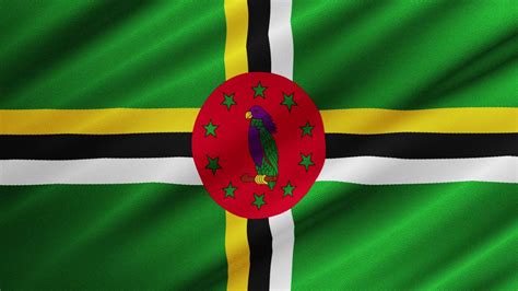 Flag Of Dominica Waving Free Use Youtube