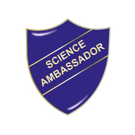 Science Ambassador Shield Badge Blue Superstickers