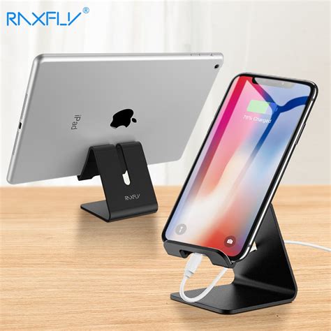 Raxfly Aluminum Metal Phone Holder Desktop Universal Non Slip Mobile