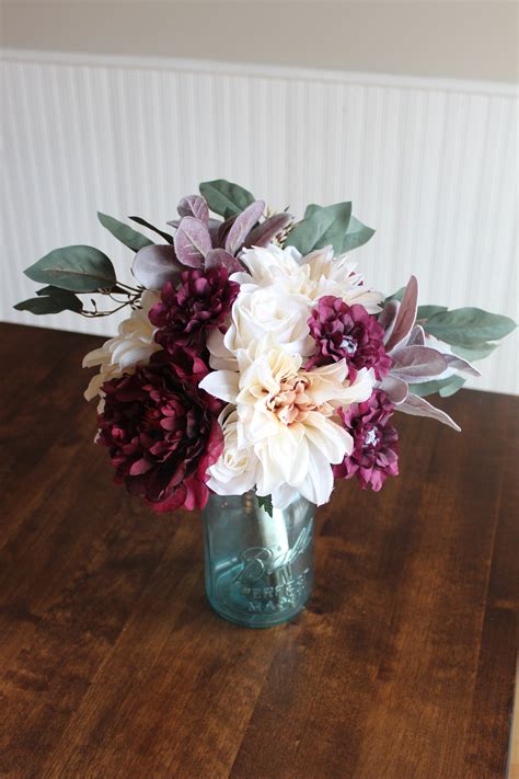 Raspberry And Blush Silk Wedding Flowers — Silk Wedding Flowers And