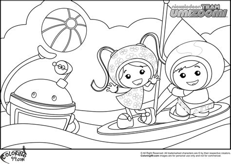Team umizoomi is a popular computer animated musical series known for its educational contents such as preschool mathematical concepts like shapes, patterns, counting, sequences, comparisons and measurements. Team Umizoomi Coloring Pages - GetColoringPages.com