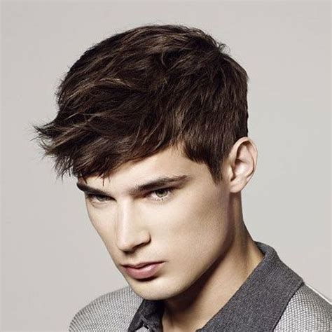 Short Sides With Angular Fringe Hairstyles For Teenage Guys Teen Boy