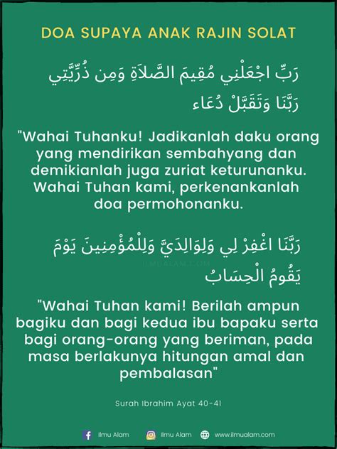 Doa untuk anak sakit yang bisa kamu ucapkan sewaktu anak sakit. Doa Untuk Anak Lelaki & Perempuan Terbaik Dari Ayat Al-Quran