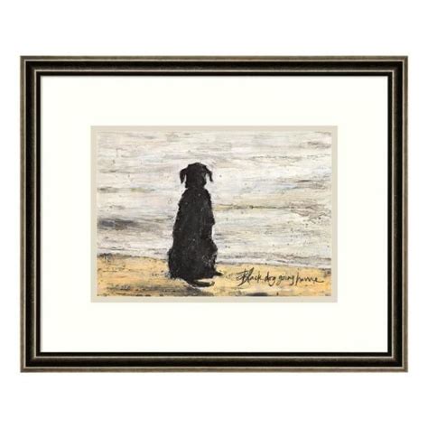 Amanti Art Black Dog Going Home By Judy Toft Framed Wall Art