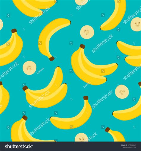 Banana Background Yellow Banana Pattern Vector Stock Vector Royalty Free 1050634967