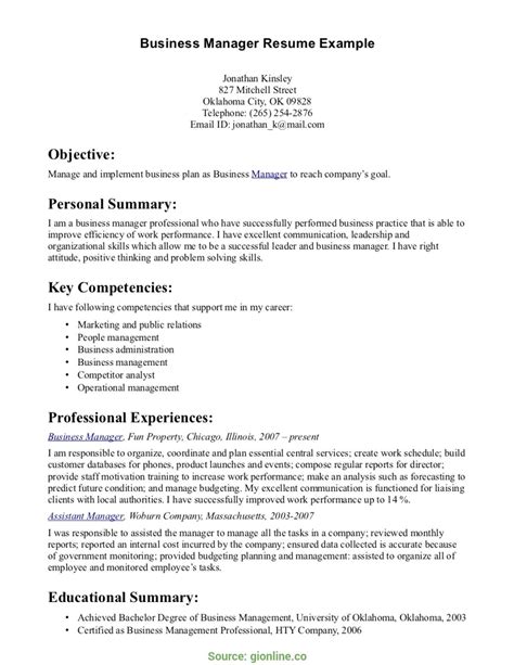 Some recruiters believe that career statements do not do much for a resume and can even clutter it: Resume Examples Business Management | Business resume template, Business resume, Resume examples