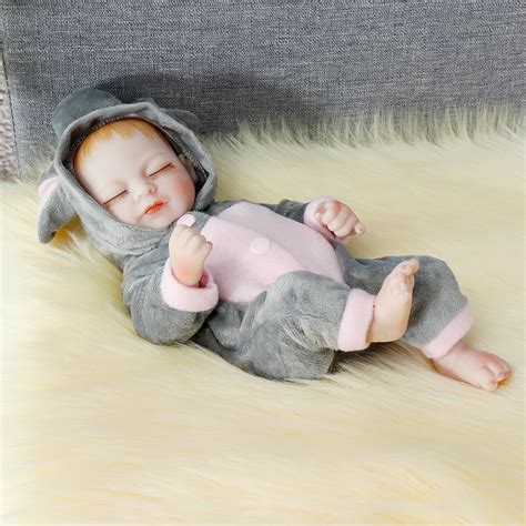 Reborn Baby Dolls 10 Inches Soft Silicone Weighted Body Lifelike