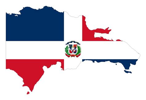 Large Flag Map Of Dominican Republic Dominican Republic North America Mapsland Maps Of
