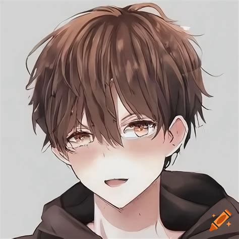 Anime Drawing Cute Anime Boy With Brown Hair And Brown Eyes Anime Pfp Anime Aesthetics On