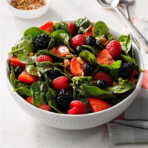 Four Berry Spinach Salad Recipe How To Make It Taste Of Home